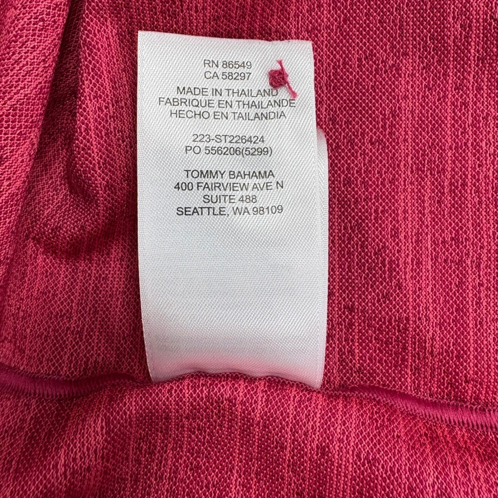Tommy Bahama Golf Polo‎ IslandZone Large Red Floral Print Hawaiian Tropical UPF - Picture 11 of 12